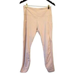Varley | High Rise Athletic Skinny Leggings Mesh Leg Blush Pink Nude